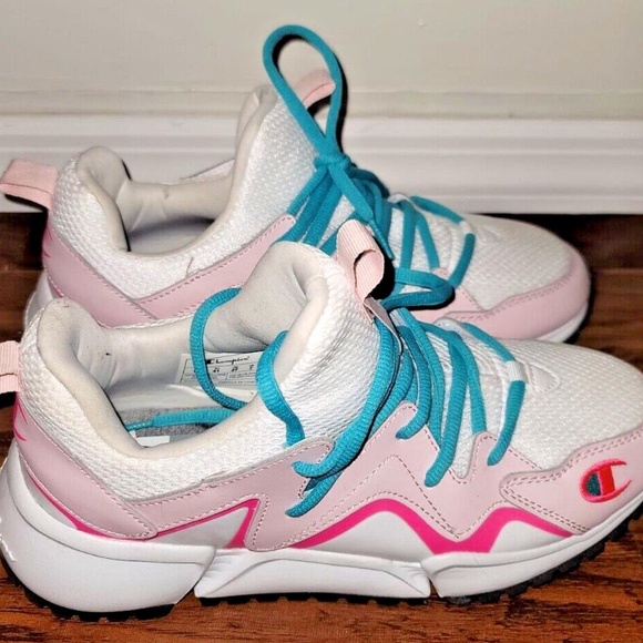 Champion Ripple Sneakers Pink and Blue Barbie Core Colors Women's Size 10 - Picture 1 of 4